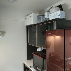 ※取引中※食器棚【ウォルナットブラック・モイス加工・ソフトクローズ仕様】値下げしました！早い者勝ち☆