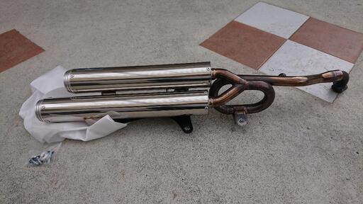 スカイウェイブ SP忠男 スーパーコンバット マフラー SP忠男 スーパーコンバット デュアルマフラー 2本出し スカイウェイブ