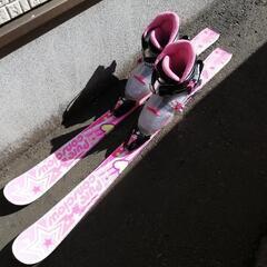 スキー板＆スキーブーツ　ジュニア　ピンク　女の子用