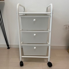 IKEA キャスター付き３段ワゴンラック 収納 可動式