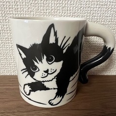 【ネット決済】【新品】マグカップ【白黒ネコちゃん】