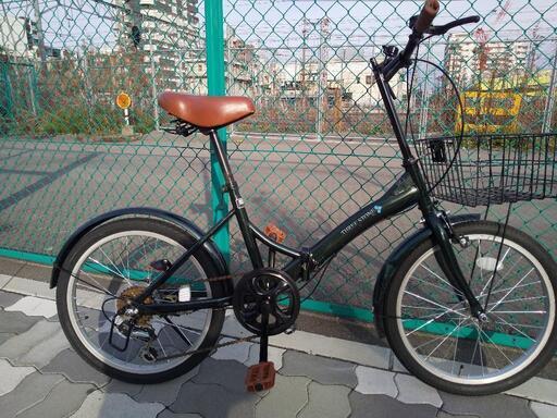 折りたたみ自転車 ♪ジモティー特価♪便利な前カゴ・シマノ外装6段変速付き