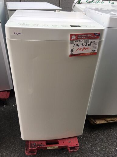 ☆中古 激安！！￥10,800！！TAG label　4.5kg洗濯機　家電　2020年製　AT-WM45B型　幅53cmｘ奥行50cmｘ高さ89cm　【BD004】