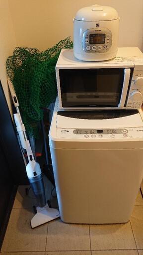 家電セット( 洗濯機、電子レンジ、炊飯器、掃除機)