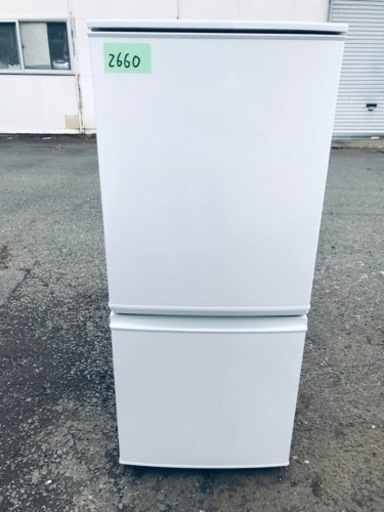 ✨2016年製✨2660番SHARP✨ノンフロン冷凍冷蔵庫✨SJ-D14B-W‼️