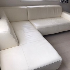 本革L字ソファー　