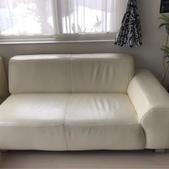 本革L字ソファー　