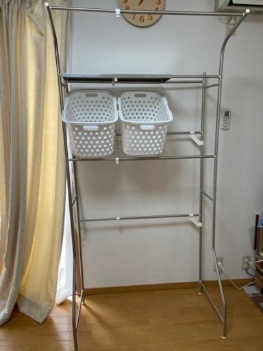 ニトリステンレス洗濯機ラック洗濯カゴ2個付き ゆっこ つくばの家具の中古あげます 譲ります ジモティーで不用品の処分