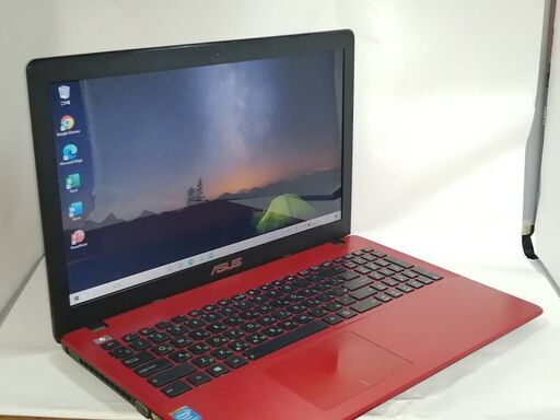 ASUS　X550 赤サクサクPC　SSD カメラ WIN10 Office