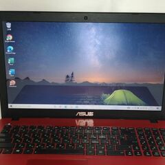 ASUS X550 赤サクサクPC SSD カメラ WIN10 Office