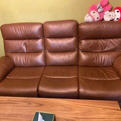 本革電動ソファー  7人掛け 