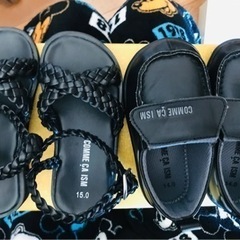 幼児用コムサイズム靴　2種　未使用　サイズ14.15 🤱母子家庭...