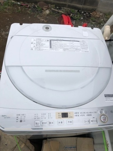 中古SHARP洗濯機6キロ2019年モデル