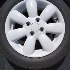 スズキ　ラパン純正アルミホイール　ホワイト　１４×４，５J　４×１００　ET＋４５