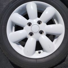 スズキ　ラパン純正アルミホイール　ホワイト　１４×４，５J　４×１００　ET＋４５