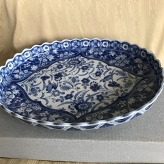 藍色の模様が素敵な和皿