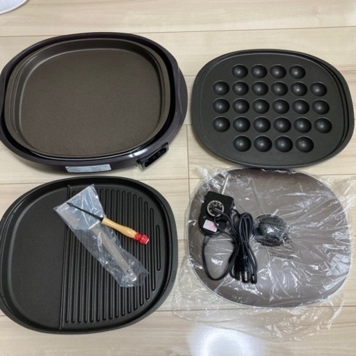 ほぼ新品　ホットプレート　プレート3種　おまけ付き