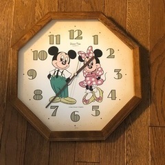 ミッキーマウスの掛け時計　中古品