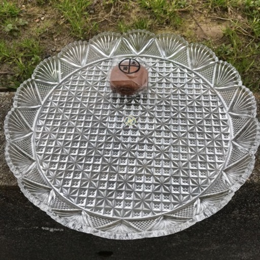 HOYA   昭和の切り子ガラス　フルーツ皿