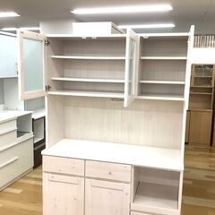 レンジボード 3枚扉 ベージュ 【トレファク岸和田店】