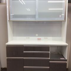 (9/10受渡済)JT3856【高橋木工所 幅140cm食器棚 】 サニー 品名：ラピス モアα 140H オープン キッチン収納 食器棚 レンジボード/レンジ台 ハイフロアキャビネット 