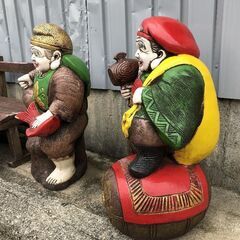 縁起物◇恵比寿・大黒天◇大きな陶器製の置物です◇こちらまで取りに