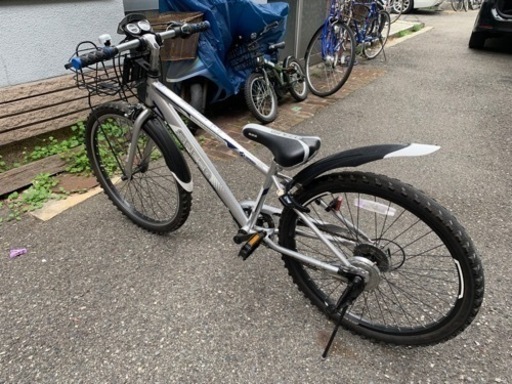 子供用 安全 24インチ 6変速 シルバー