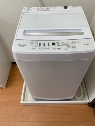 【ほぼ未使用】洗濯機　ハイセンス　6キロ　2021年製