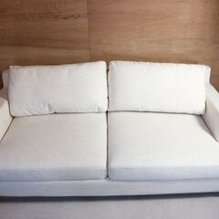配送料込 モデルルーム展示品】美品 3人掛けソファ FUJIEI SUJO 180 SOFA 藤栄 スージョ クリームホワイト 白 モダン