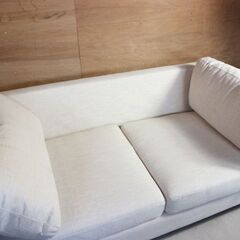 配送料込 モデルルーム展示品】美品 3人掛けソファ FUJIEI SUJO 180 SOFA 藤栄 スージョ クリームホワイト 白 モダン