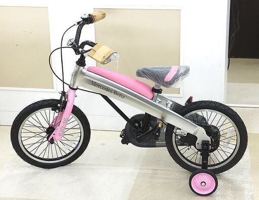 札幌市/清田区 Mercedes-Benz/メルセデスベンツ キッズバイク MB-16 ライトピンク 16インチ 変速なし 組立品 新品未使用!!
