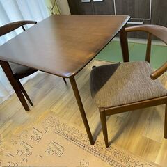 値下げ！！】ニトリ 二人用ダイニングテーブルセット3点セット