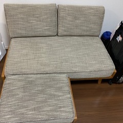 値下げ！unico アルベロ　2シータソファ➕オットマン