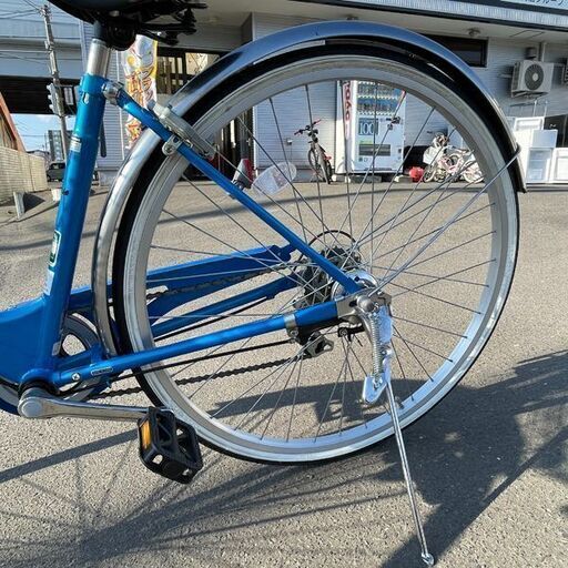 CASULY 6段変速付 自転車  27インチ ブルー ママチャリ 籠付 かご カゴ  札幌 東区