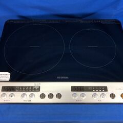 【動作保証あり】IRIS OHYAMA 2019年 IHK-W12SP 1400W IHクッキングヒーター スタンド付 ①【管理KRK590】