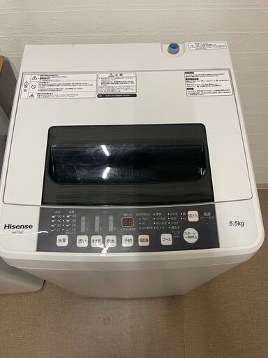 ●洗濯機 Hisense●23区及び周辺地域に無料で配送、設置いたします(当日配送も可能)●HW-T55C 5.5キロ 2018年製●HIS2A