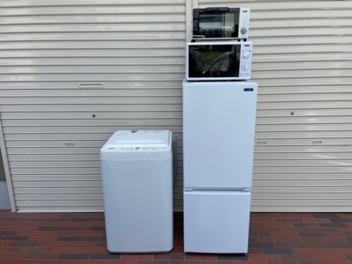 ■極美品■2021年製 ヤマダ電機家電セット 冷蔵庫 洗濯機 レンジ オーブン