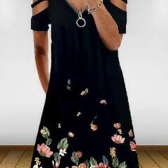 ミニマム　ミニサイズ　ワンピース　花柄　ブラック　キャバ　ドレス 半袖