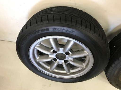 旧車等にブラックレーシング6.5j 15インチ タイヤ、ホイール