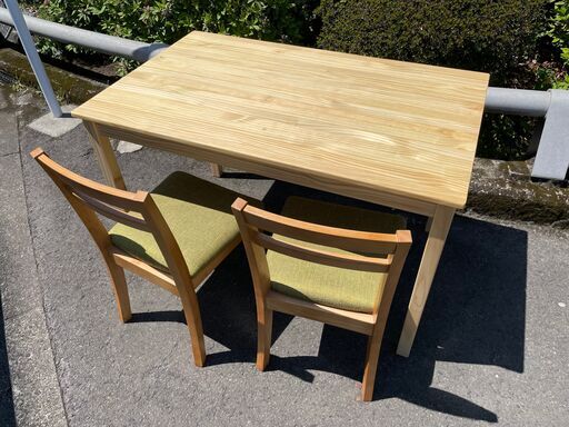 ダイニングテーブルセット　No.1281　椅子2脚付き　〖リサイクルショップどりーむ鹿大前店〗