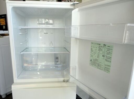 札幌白石区 157L 2018年製 2ドア冷蔵庫 アクア AQR-16G ミルクホワイト