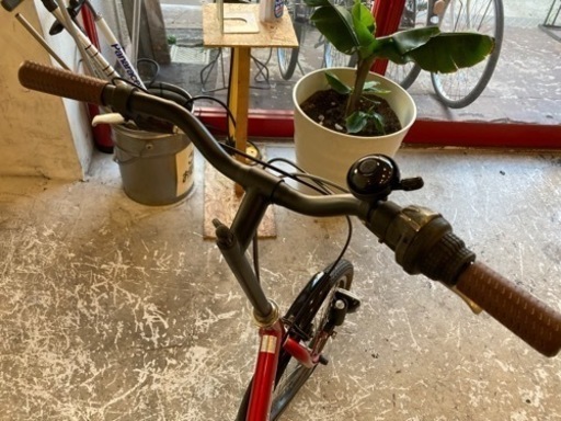 キャリア付き】6段変速 20インチ 折りたたみ自転車 レッド