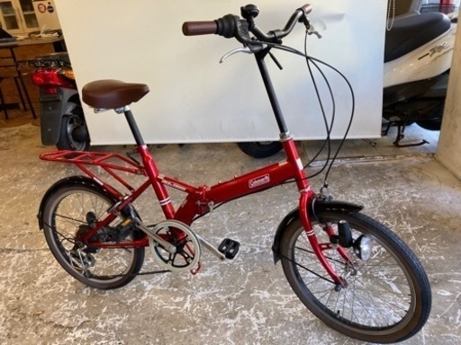 再々値下げ 折りたたみ自転車 レッドとシルバー ちょっとだけカスタム 折りたたみ自転車 アルミフレーム