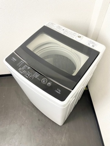 激安‼️クリアガラストップ 19年製 5キロ AQUA洗濯機AQW-G50G