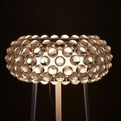 【ヤ取終了5/20】≪ZW331ジ≫ 通電OK FOSCARINI/フォスカリーニ カボシェフロアランプ フロアスタンド/照明 ミッドセンチュリー Mサイズ クリルビーズ/クリアー