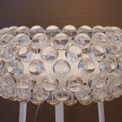 【ヤ取終了5/20】≪ZW331ジ≫ 通電OK FOSCARINI/フォスカリーニ カボシェフロアランプ フロアスタンド/照明 ミッドセンチュリー Mサイズ クリルビーズ/クリアー