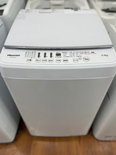 送料・設置込み　洗濯機　5.5kg Hisense 2019年