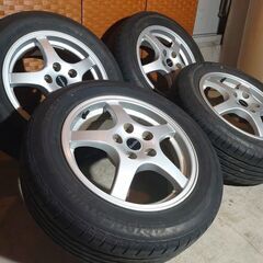  ENKEI製 日産アルミホイール 16×6.5J 5/114.3 ブリヂストン NEXTRY 205/60/R16 92H♪