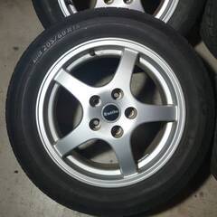  ENKEI製 日産アルミホイール 16×6.5J 5/114.3 ブリヂストン NEXTRY 205/60/R16 92H♪