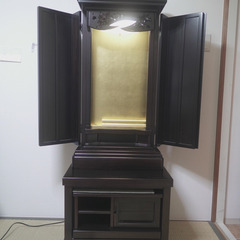 創価学会　黒檀正三方収納式15号　仏壇